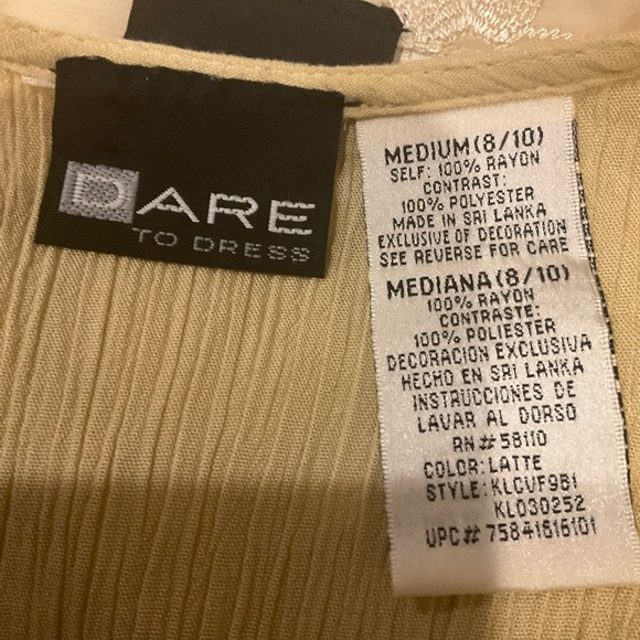 Vintage Pale Yellow Gauzy Maxi Dress & Sheer Embroidered Top Set M (8/10) - Picture 13 of 16